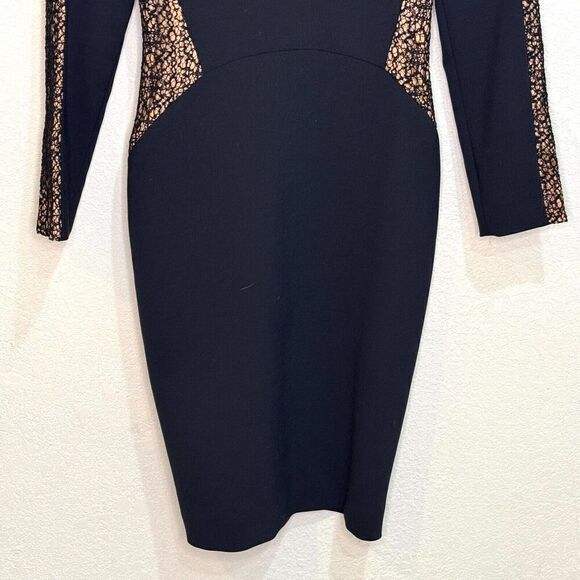 ba&sh Dress Size Small (1) Black Lace Long Sleeve Sheath - Picture 5 of 10